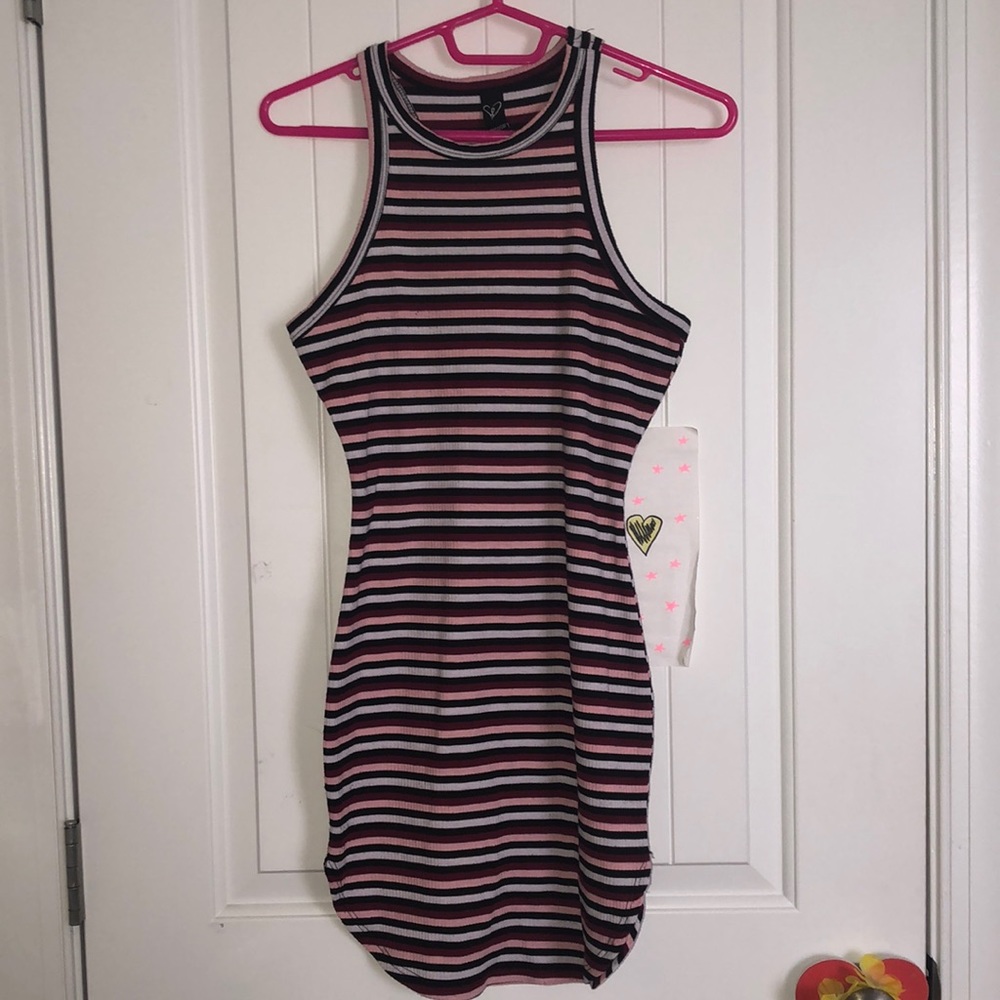 Purple striped dress